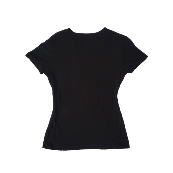 Y2k BKE Cut Out Front Short Sleeve Top Size S Black Grunge Goth Witchy - Picture 2 of 6